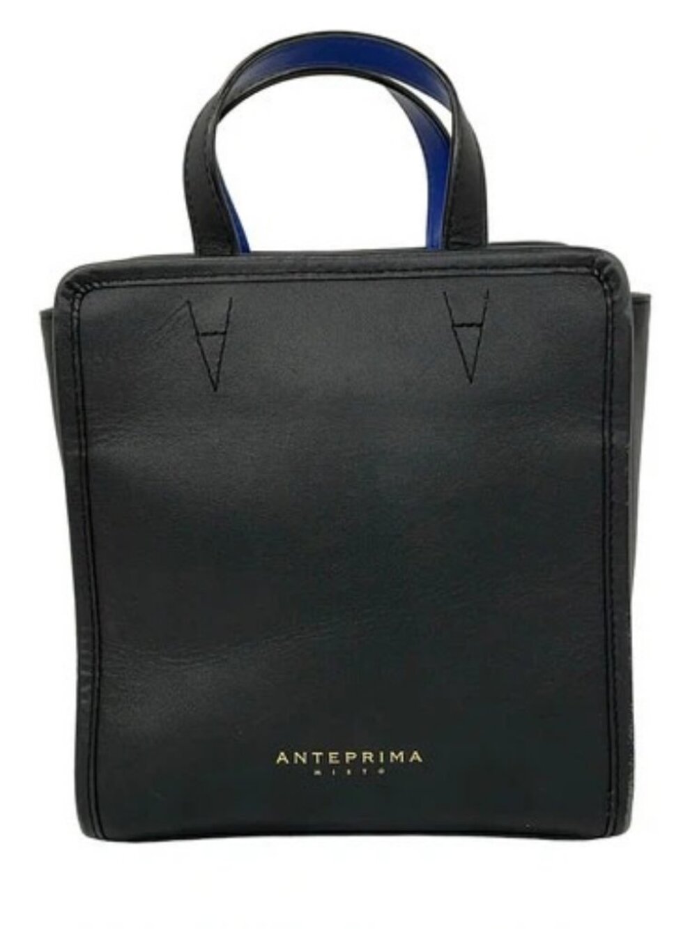 ANTEPRIMA MISTO Black Leather Tote Bag